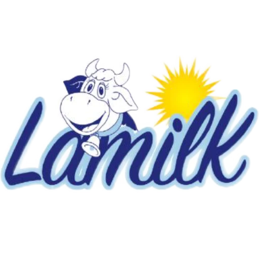 Logo Lamilk, laticínios distribuidor de queijo para o Rio de Janeiro